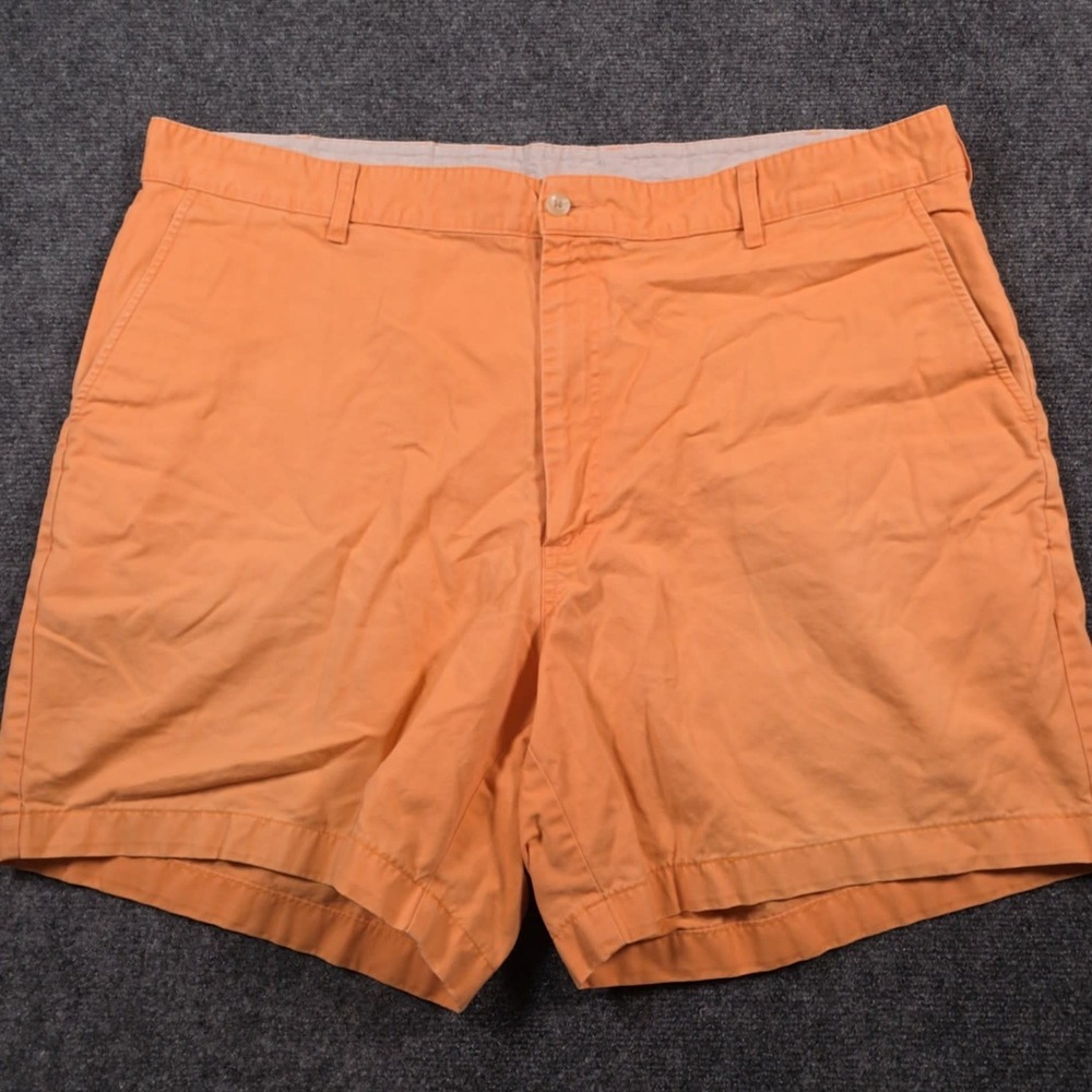 Bills Khakis Parker Shorts Mens 42 Orange Standard Fit Chino Flat Front USA Made